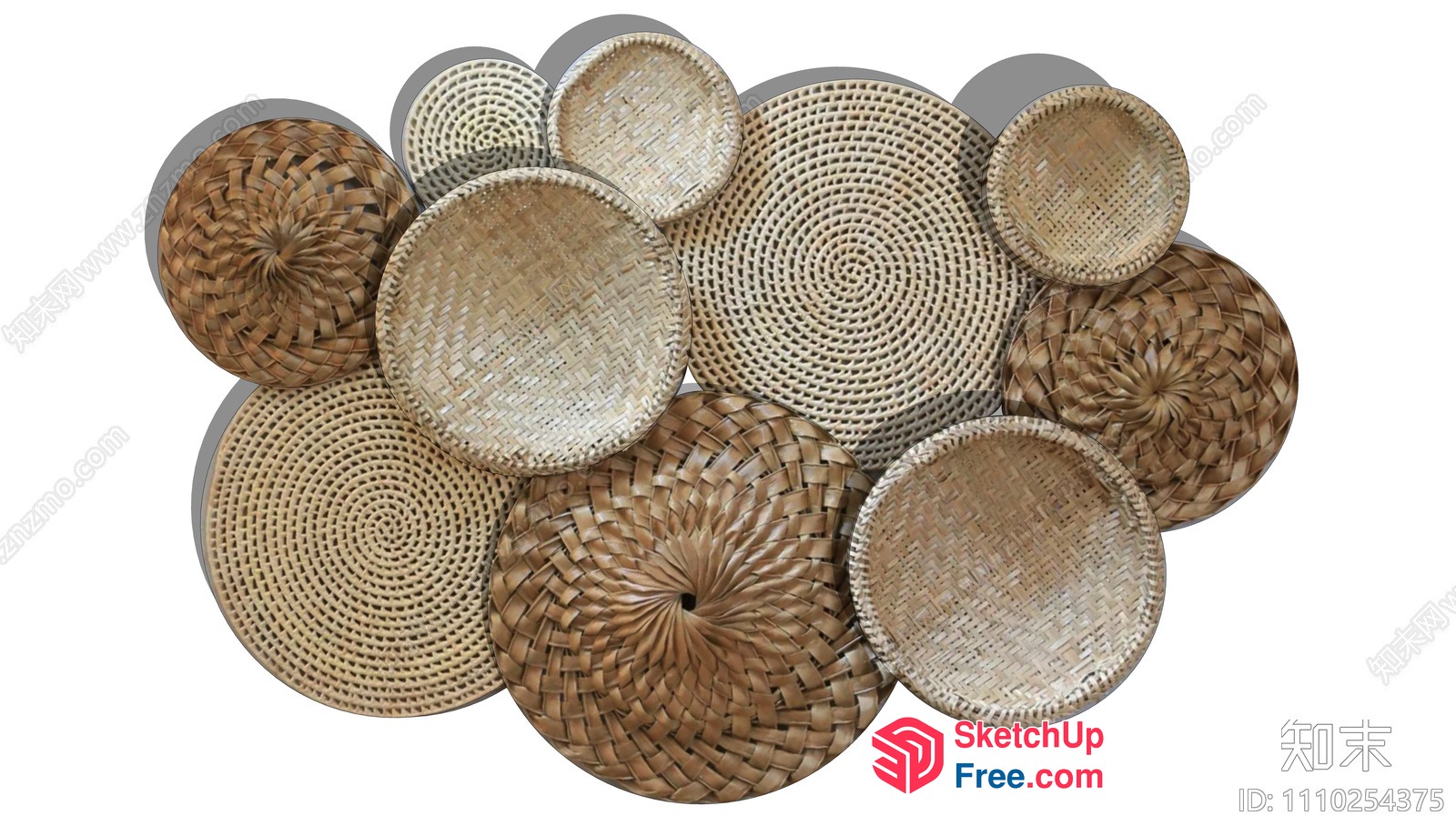 Woven Rattan Wall Decorations 3D SketchUp File