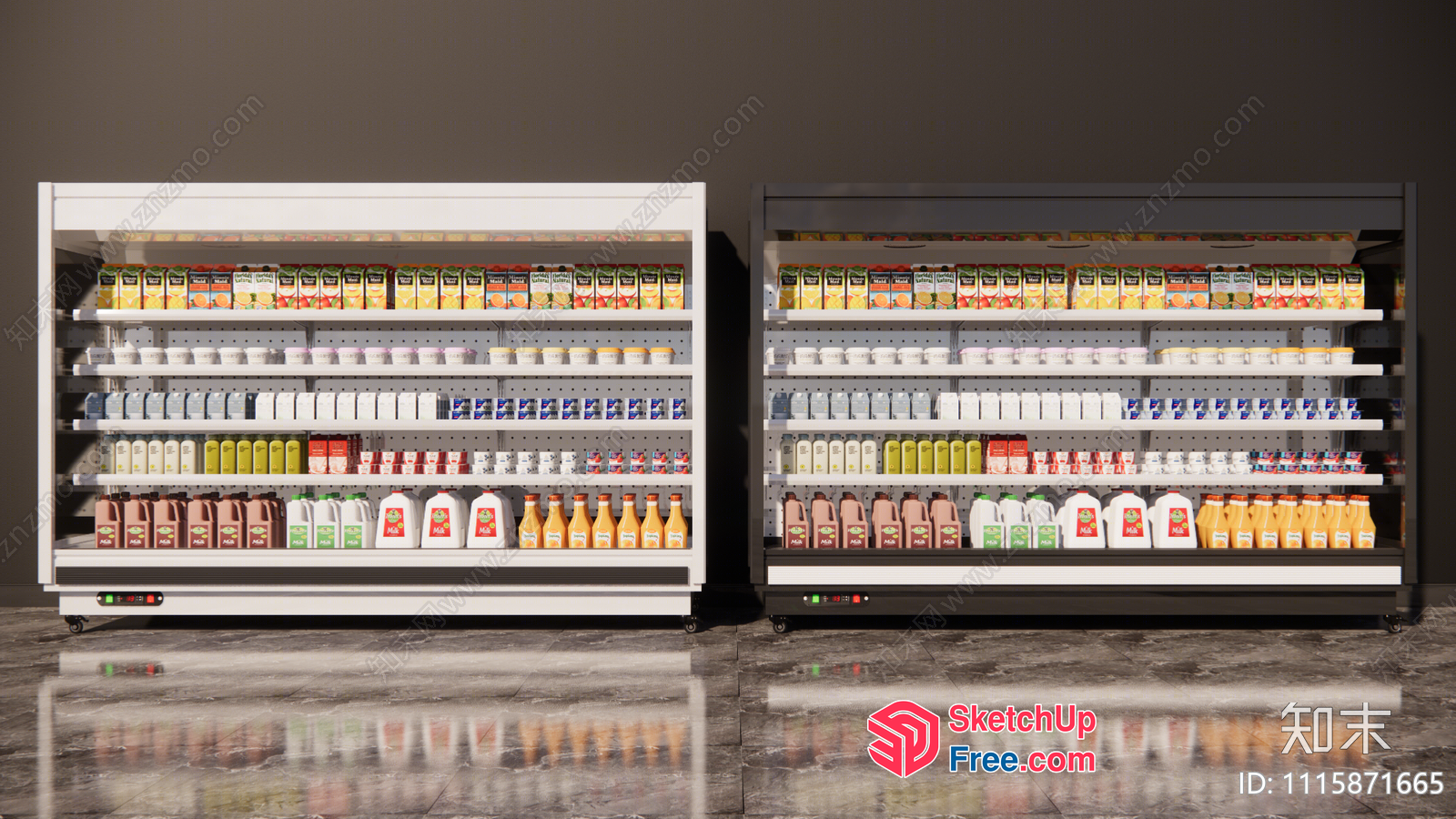 Supermarket Shelves And Displays 3D SketchUp File