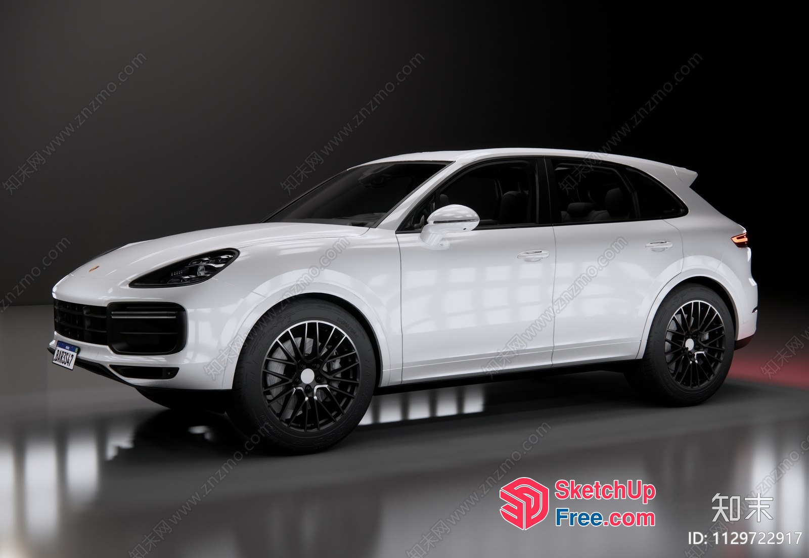 White Porch Suv Car 3D SketchUp File