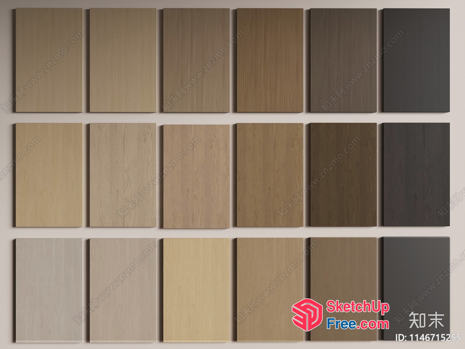 Collection Of Various Wooden Panels 3D SketchUp File