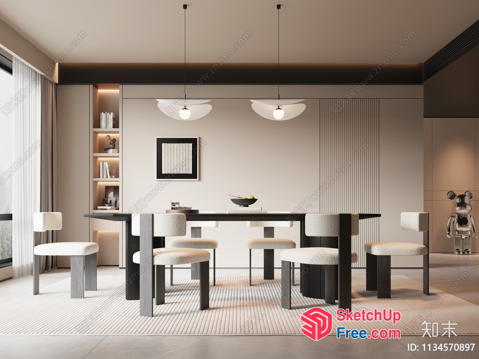 Minimalist Style Dining Room 3D SketchUp File