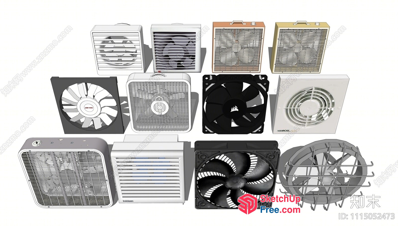 Various Ceiling Fans 3D SketchUp File
