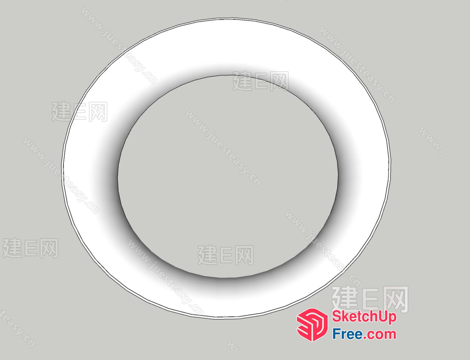 Circular Shadowed Ring 3D SketchUp File