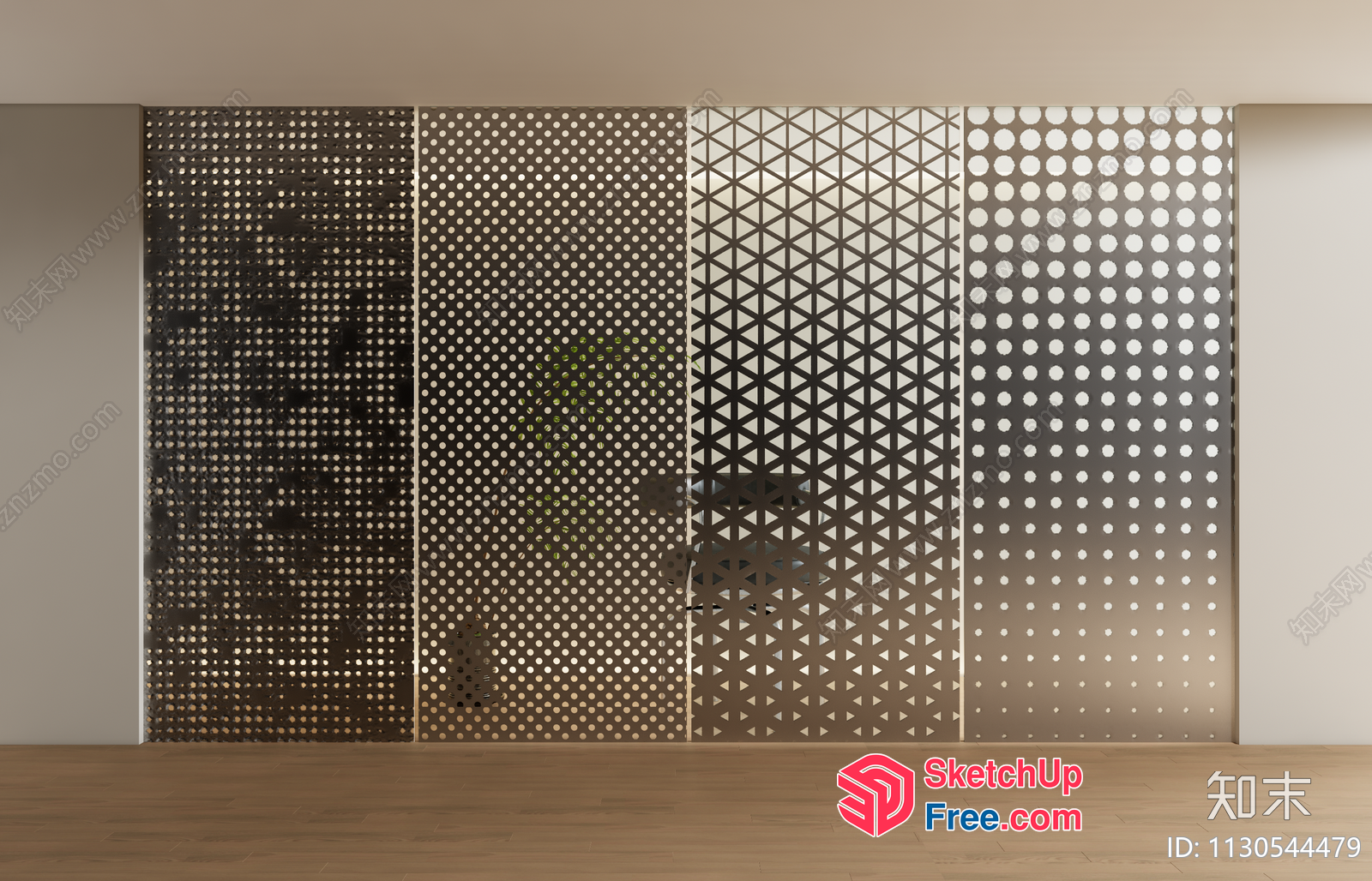 Modern Partition Screen Design 3D SketchUp File