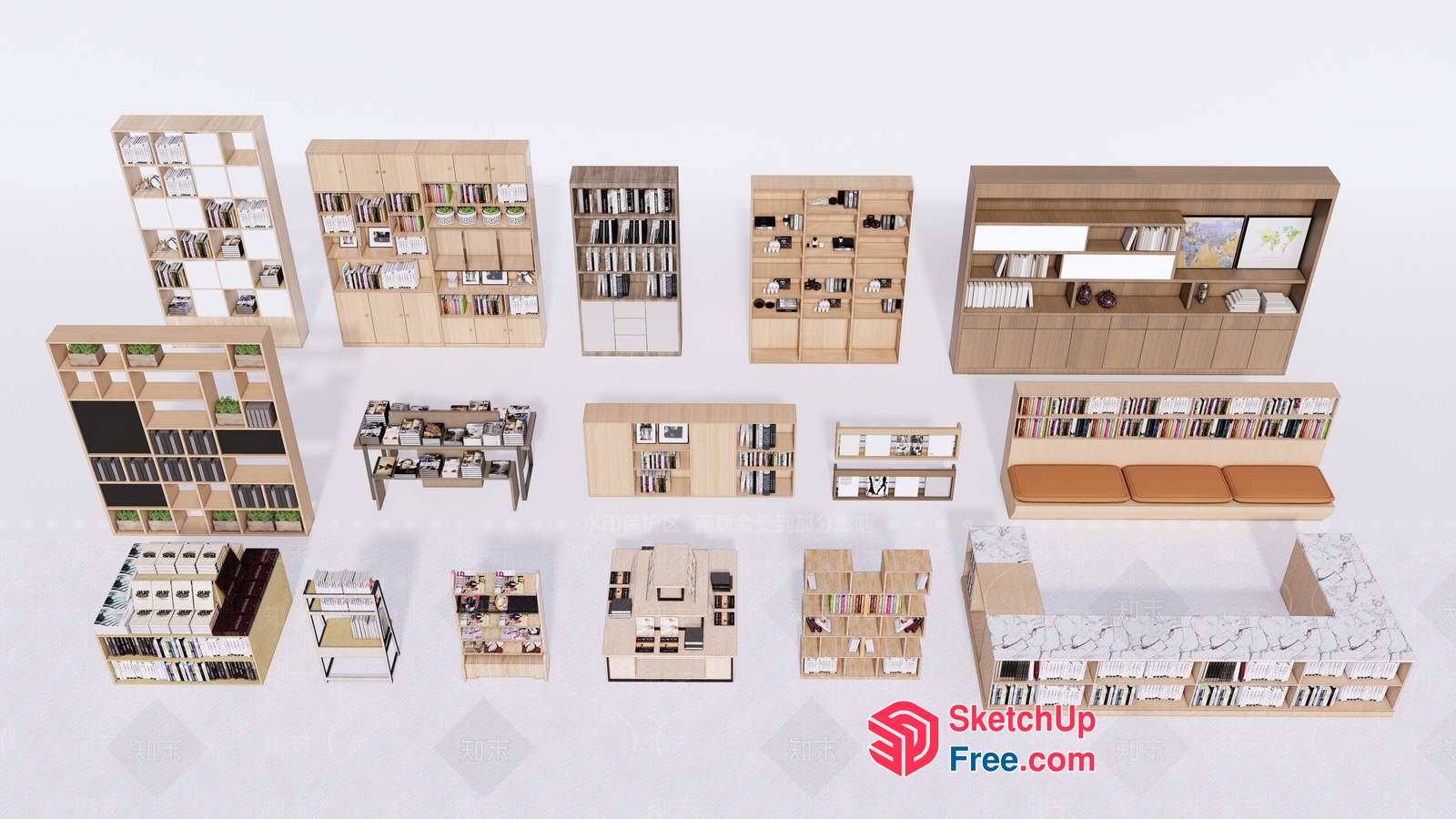 Modern Minimalist Office Furniture Collection 3D SketchUp File