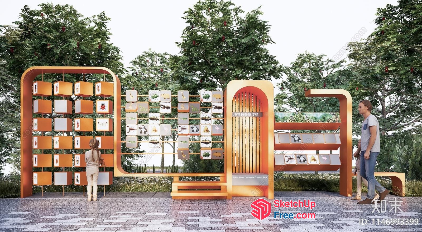 Modern Outdoor Display Shelves For Various Items 3D SketchUp File