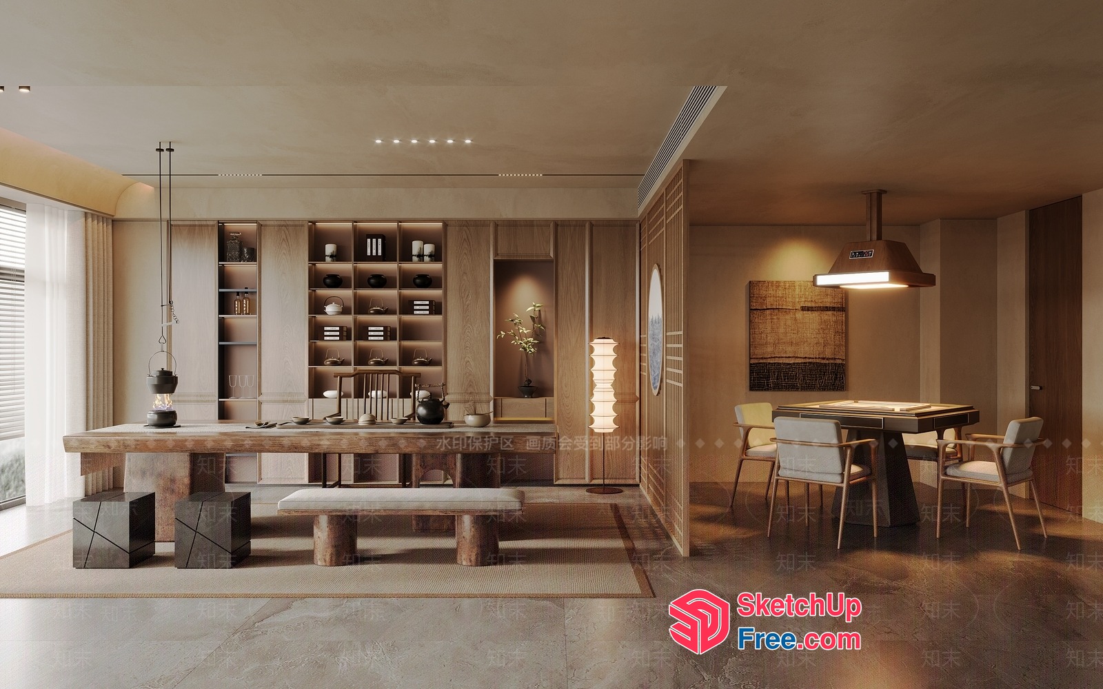 Elegant And Cozy Modern Living Room Interior 3D SketchUp File