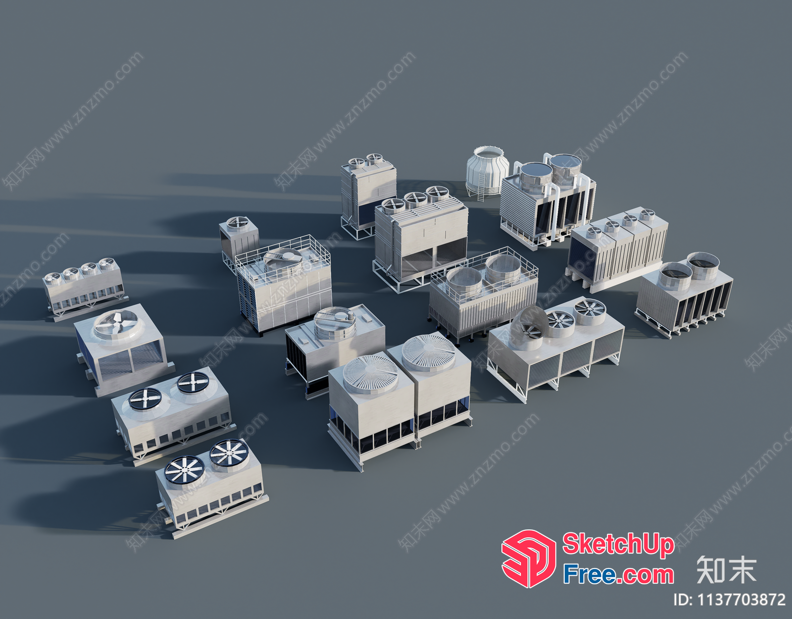 Industrial Air Conditioning Systems 3D SketchUp File