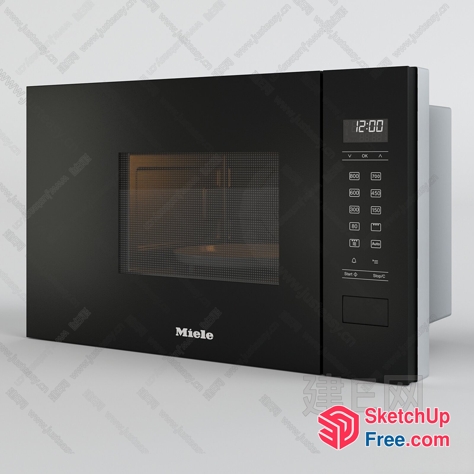 Modern Miele Brand Microwave Oven 3D SketchUp File
