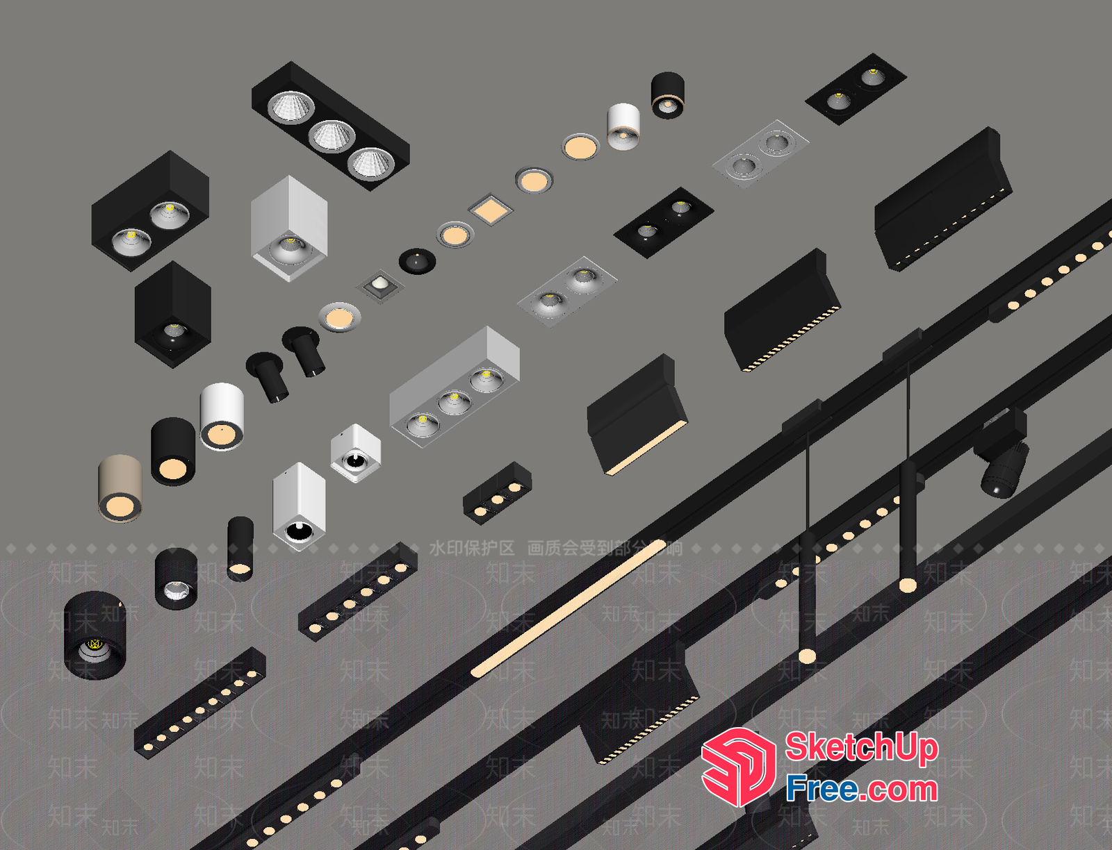 Various Lighting Fixtures 3D SketchUp File