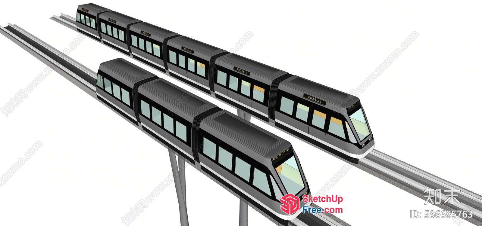 Futuristic Transportation System 3D SketchUp File