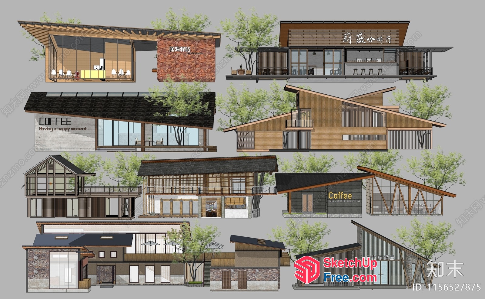 Modern Coffee Shop Interior Design 3D SketchUp File