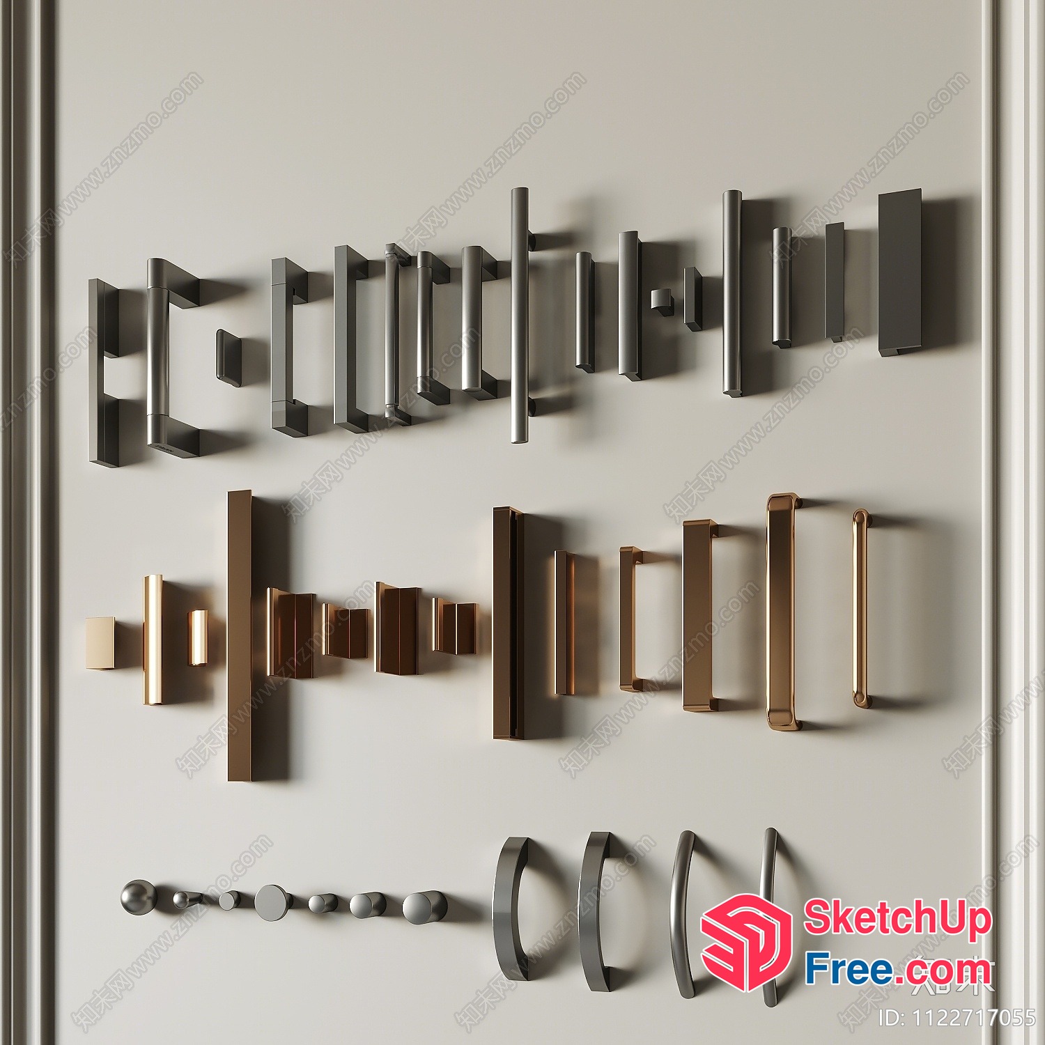 Various Modern Handles 3D SketchUp File