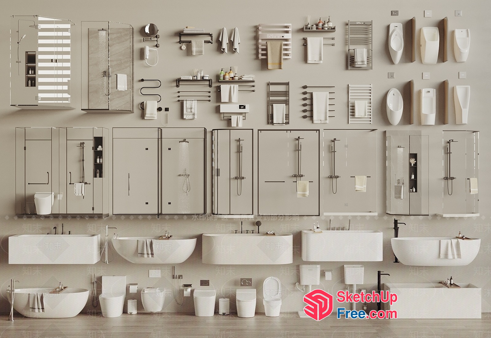 Bathroom Accessories And Decor 3D SketchUp File
