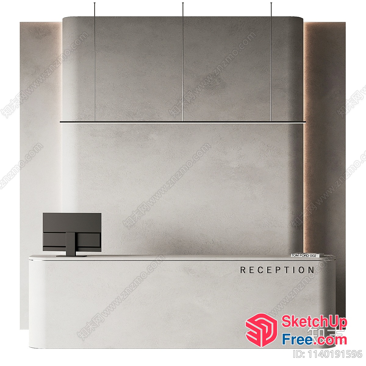 Minimalist Reception Area 3D SketchUp File