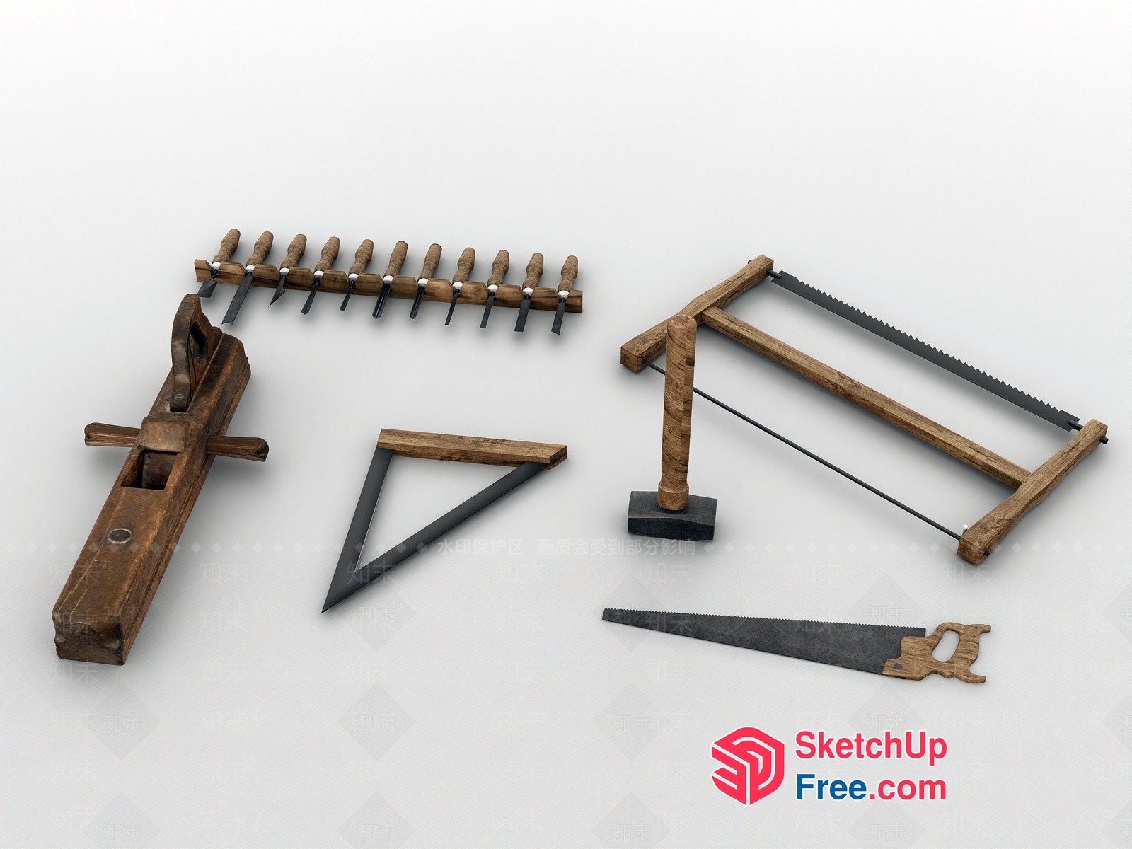 Vintage Hand Tools 3D SketchUp File