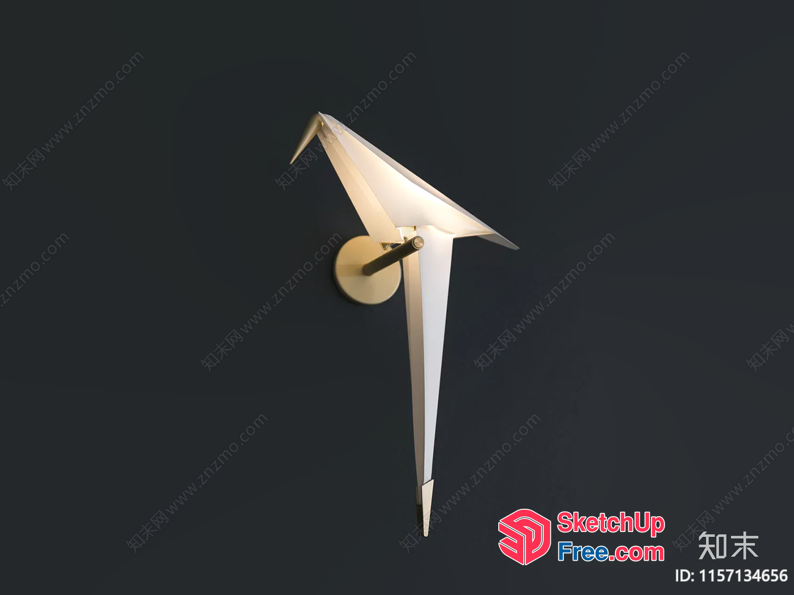 Bird-Shaped Light Fixture For Home Decor 3D SketchUp File