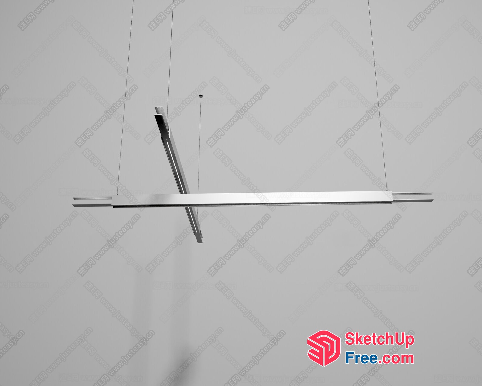 Modern Minimalist Hanging Light Fixture 3D SketchUp File
