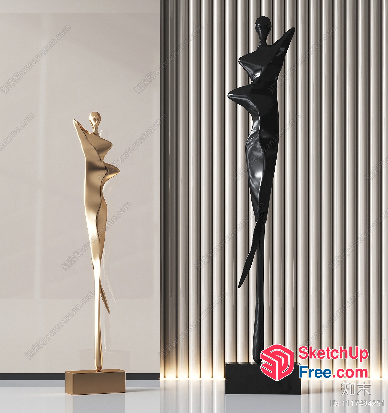 Abstract Modern Art Sculpture Collection 3D SketchUp File