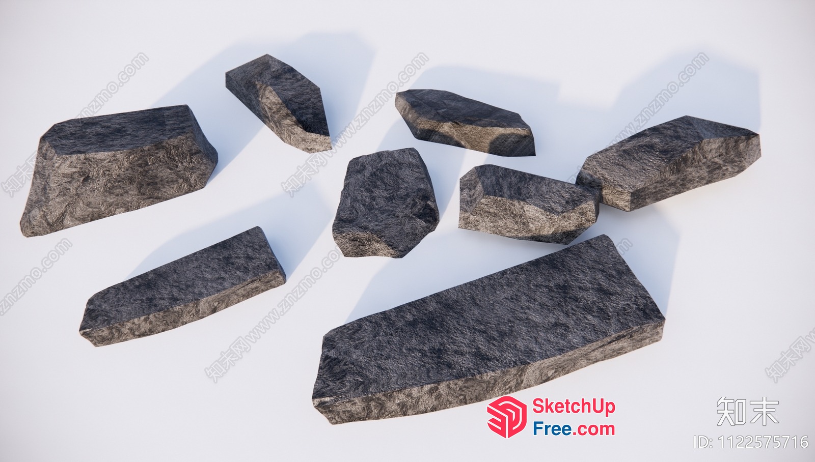 Stone Blocks Arranged In A Random Pattern 3D SketchUp File