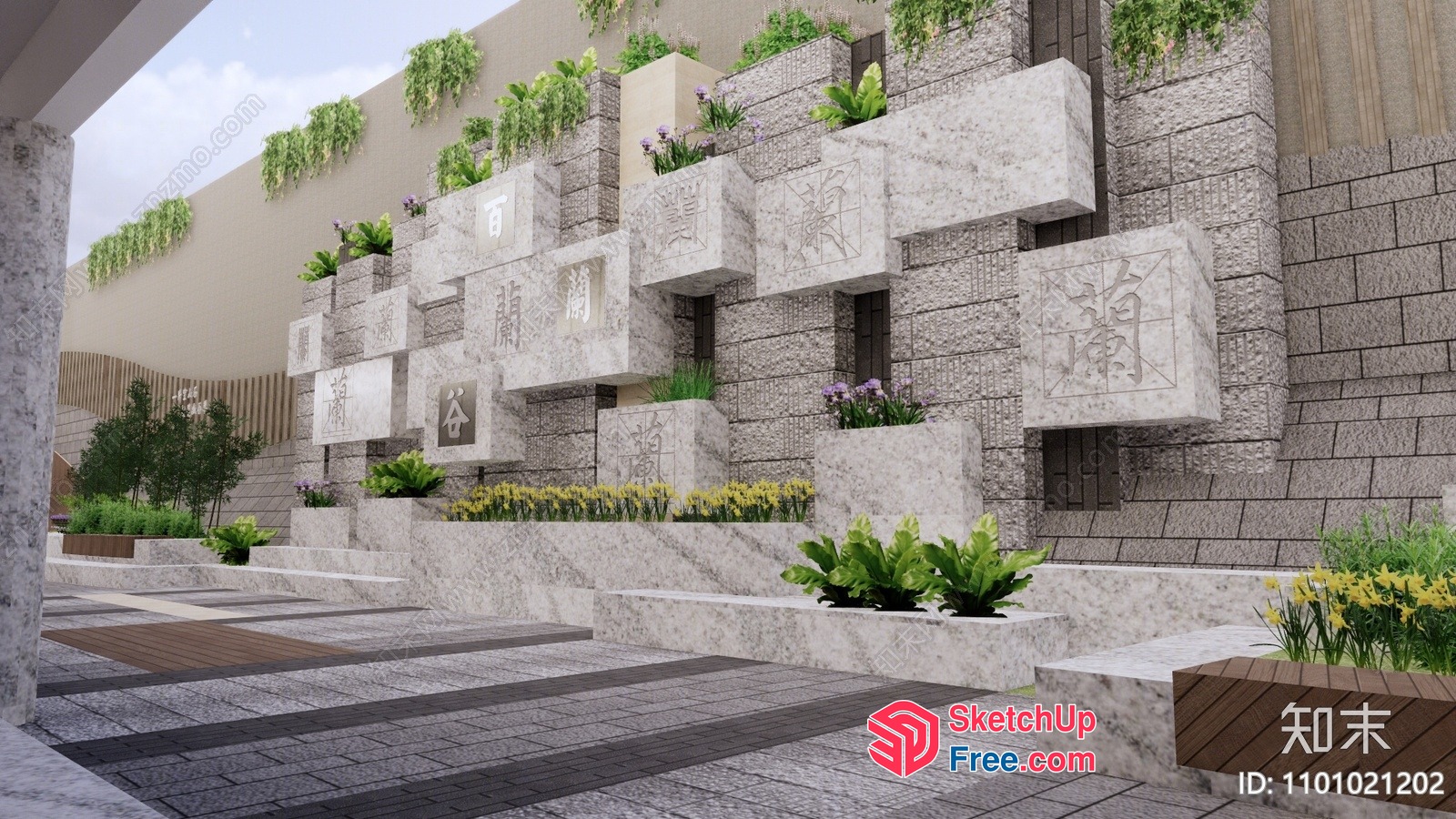 Asian-Inspired Exterior Decor 3D SketchUp File