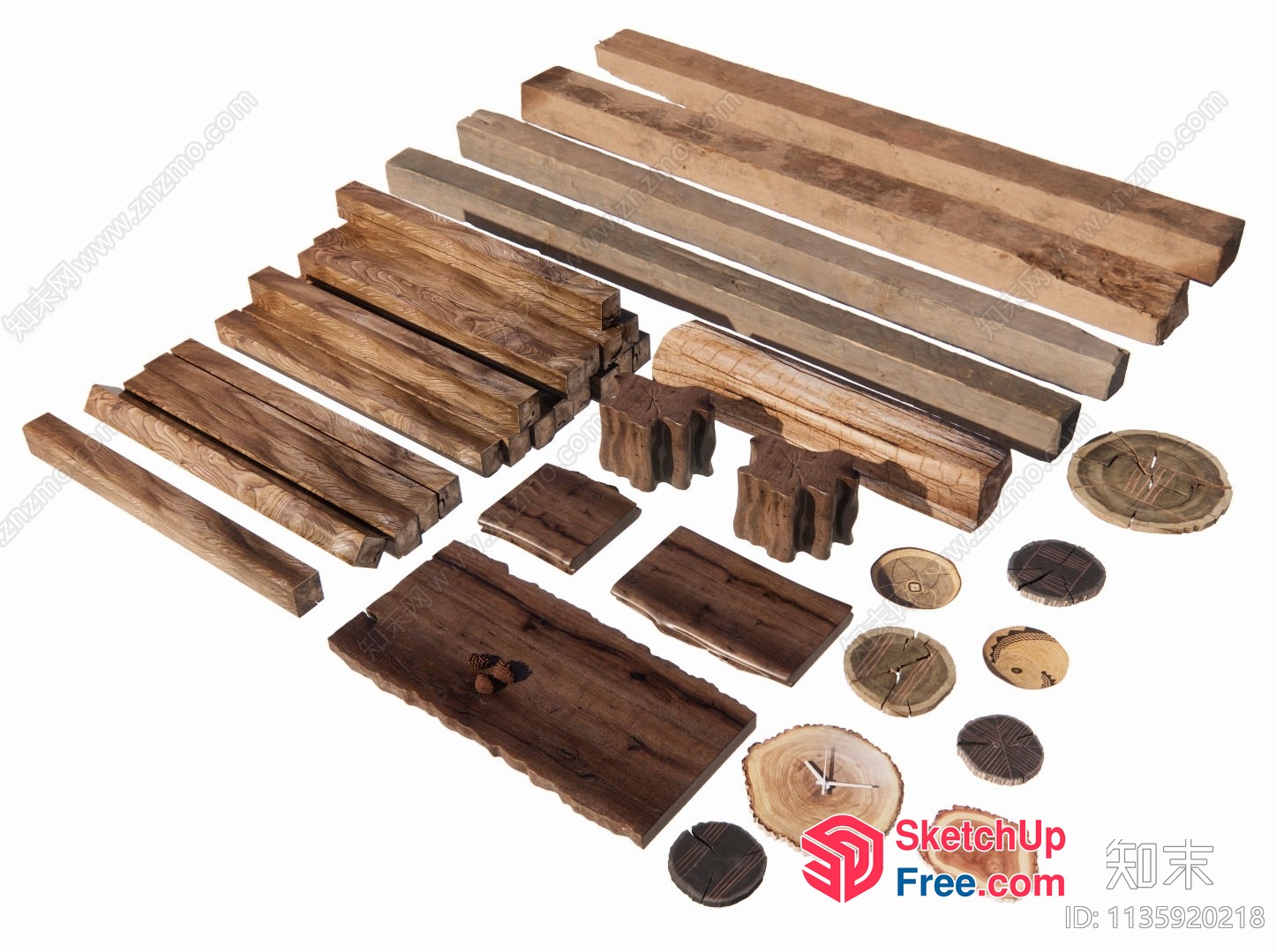 Wooden Furniture And Decorative Items 3D SketchUp File