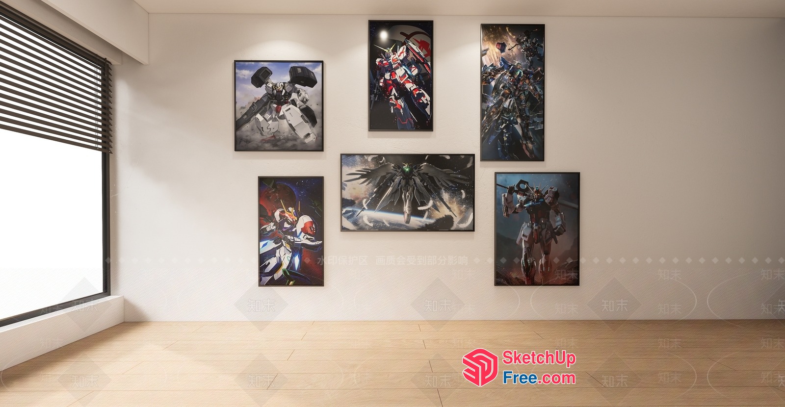 Gundam-Inspired Artwork Collection 3D SketchUp File