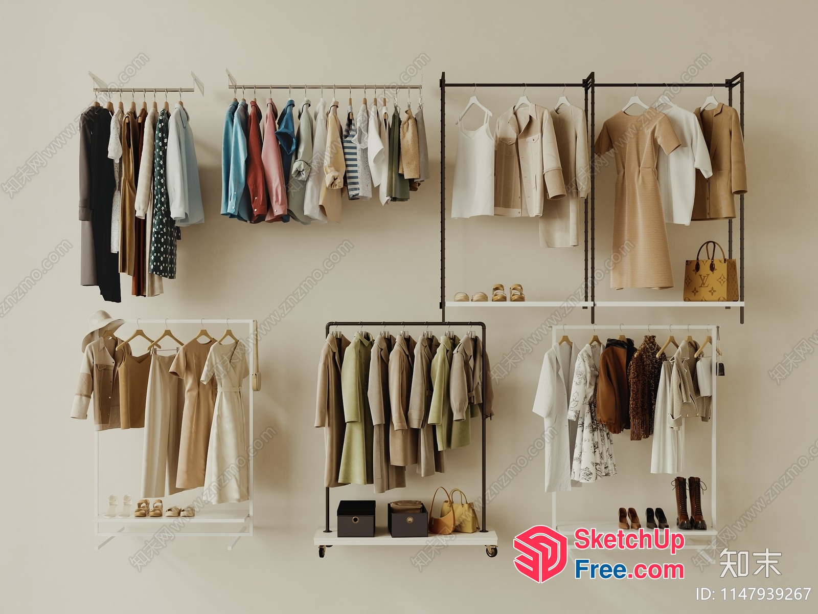 Modern Minimalist Clothing Store Interior 3D SketchUp File