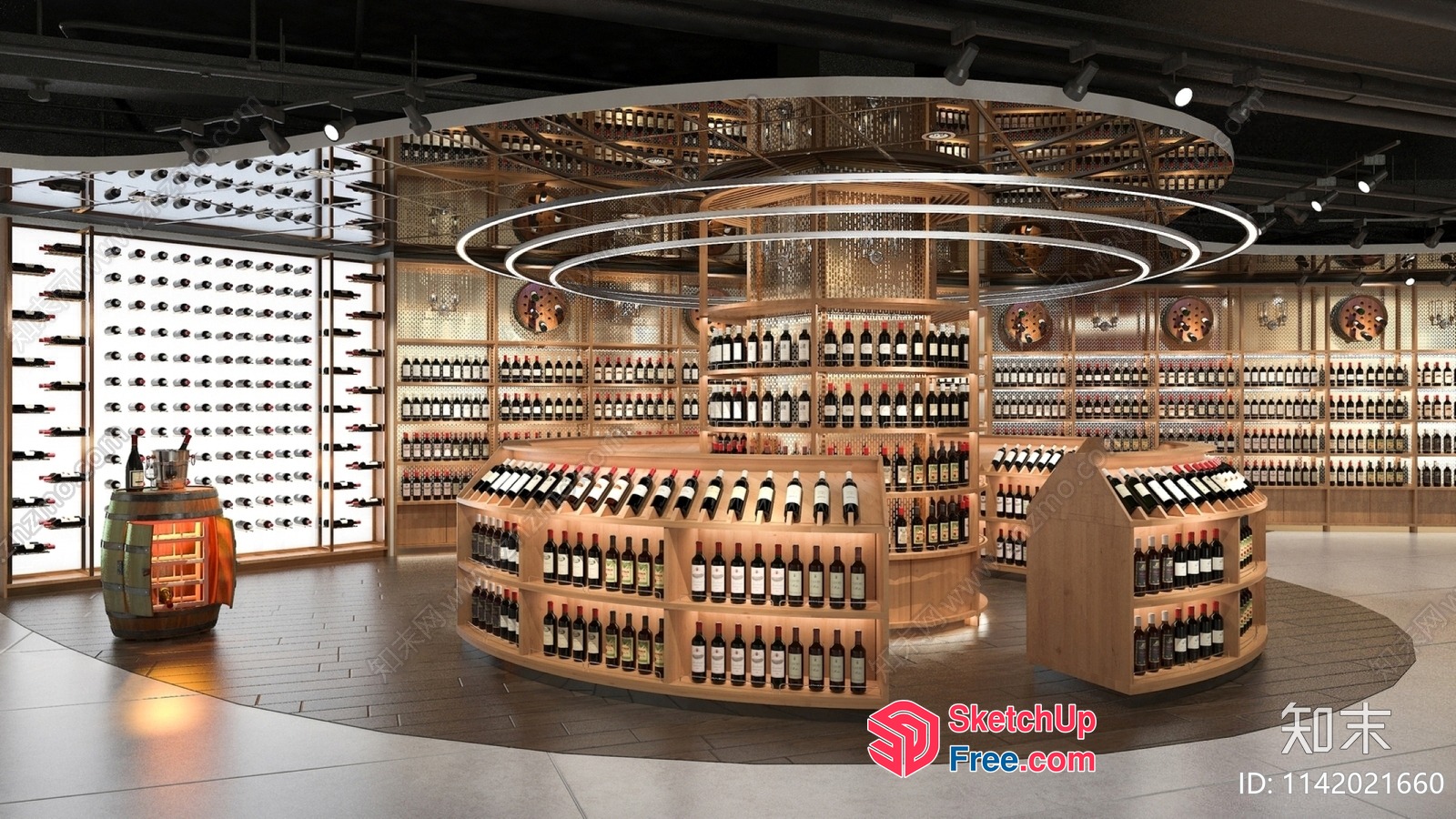 Luxurious Wine Shop Interior 3D SketchUp File