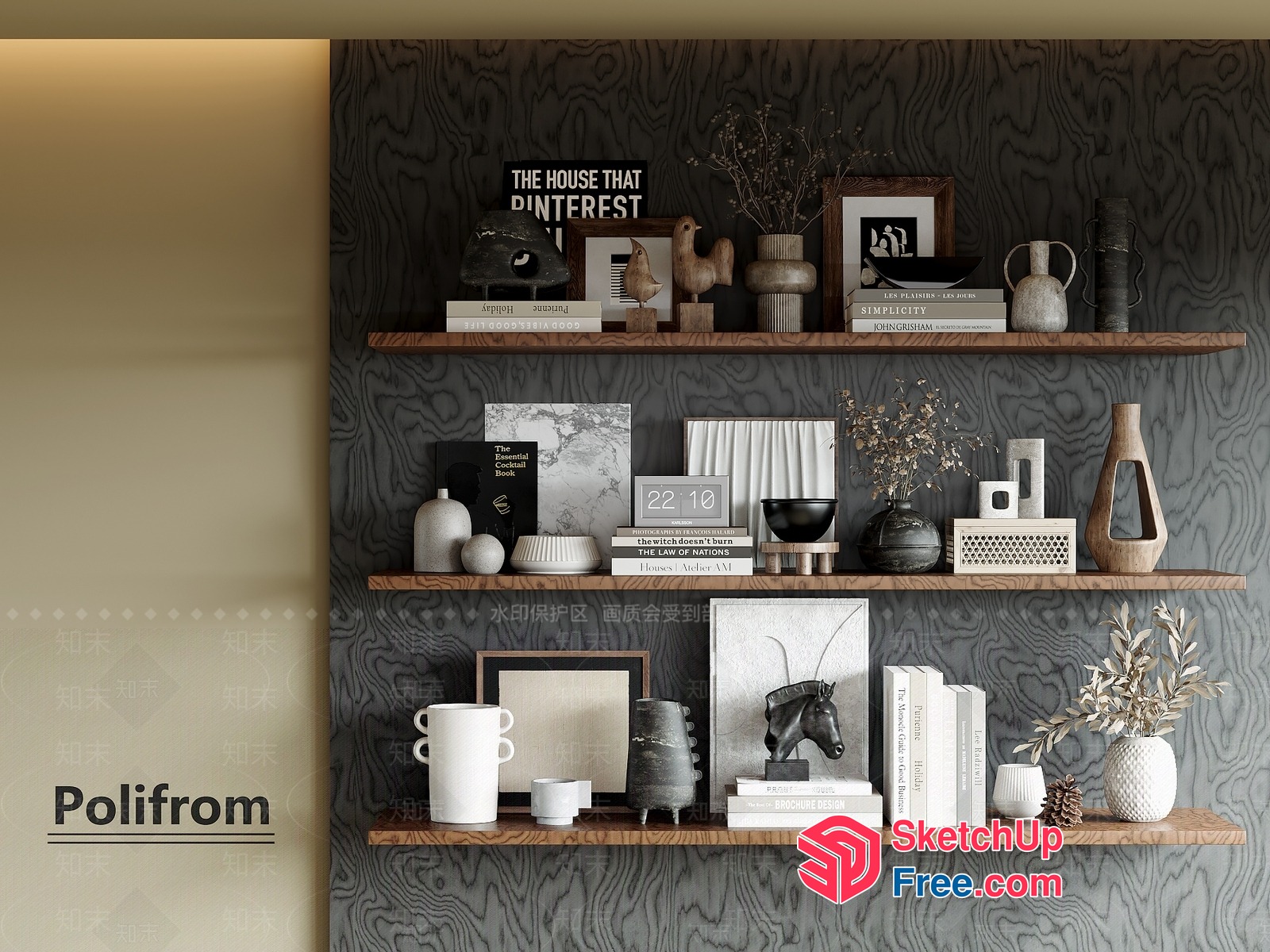 Polifrom Shelf Interior Decor 3D SketchUp File