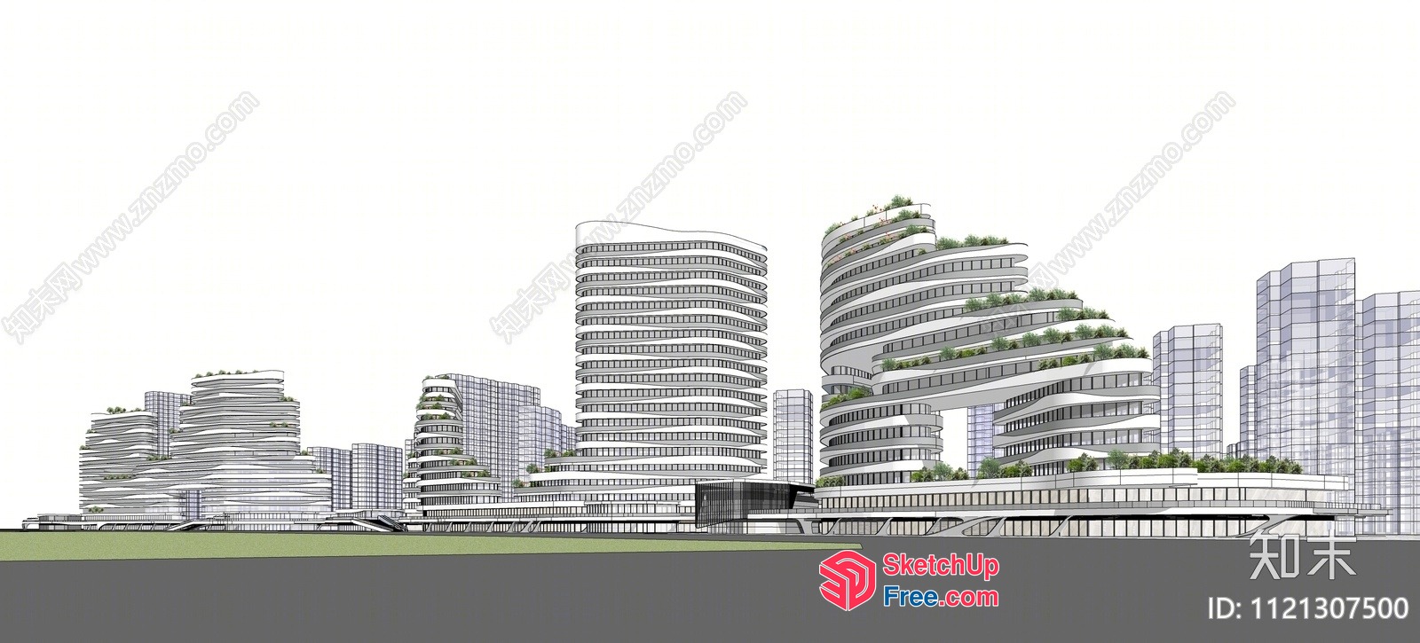 Futuristic Urban Landscape 3D SketchUp File