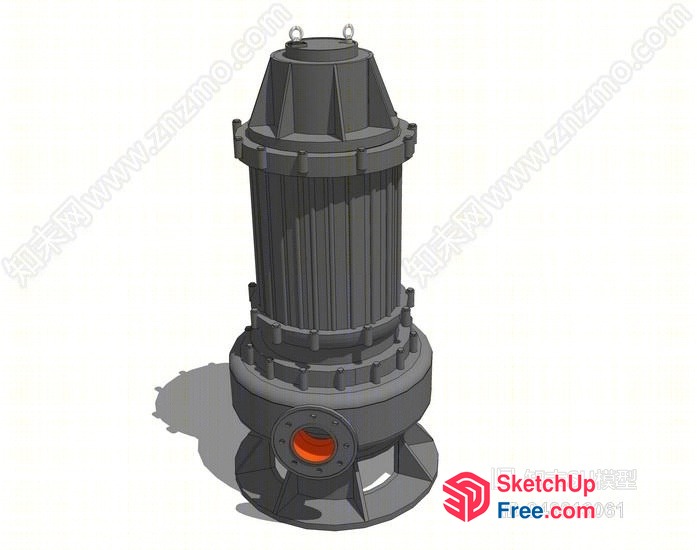 Industrial-Style Stairwell Fixture 3D SketchUp File