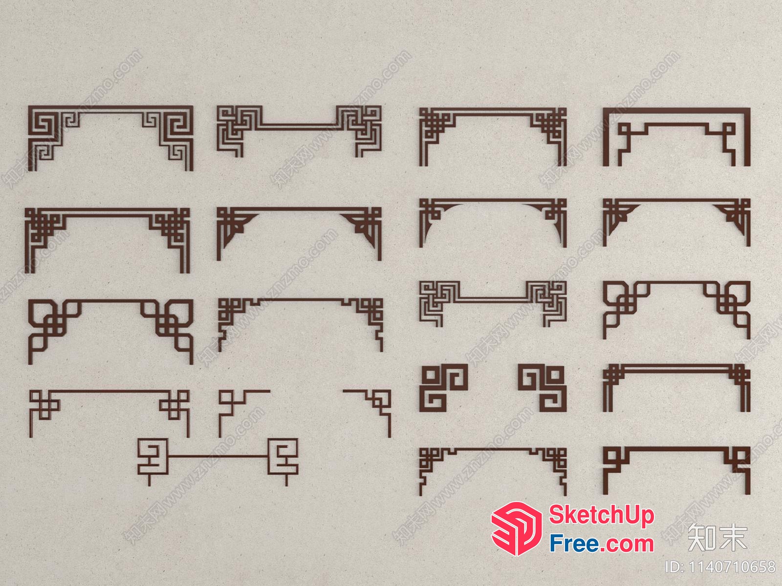 Intricate Geometric Patterns 3D SketchUp File