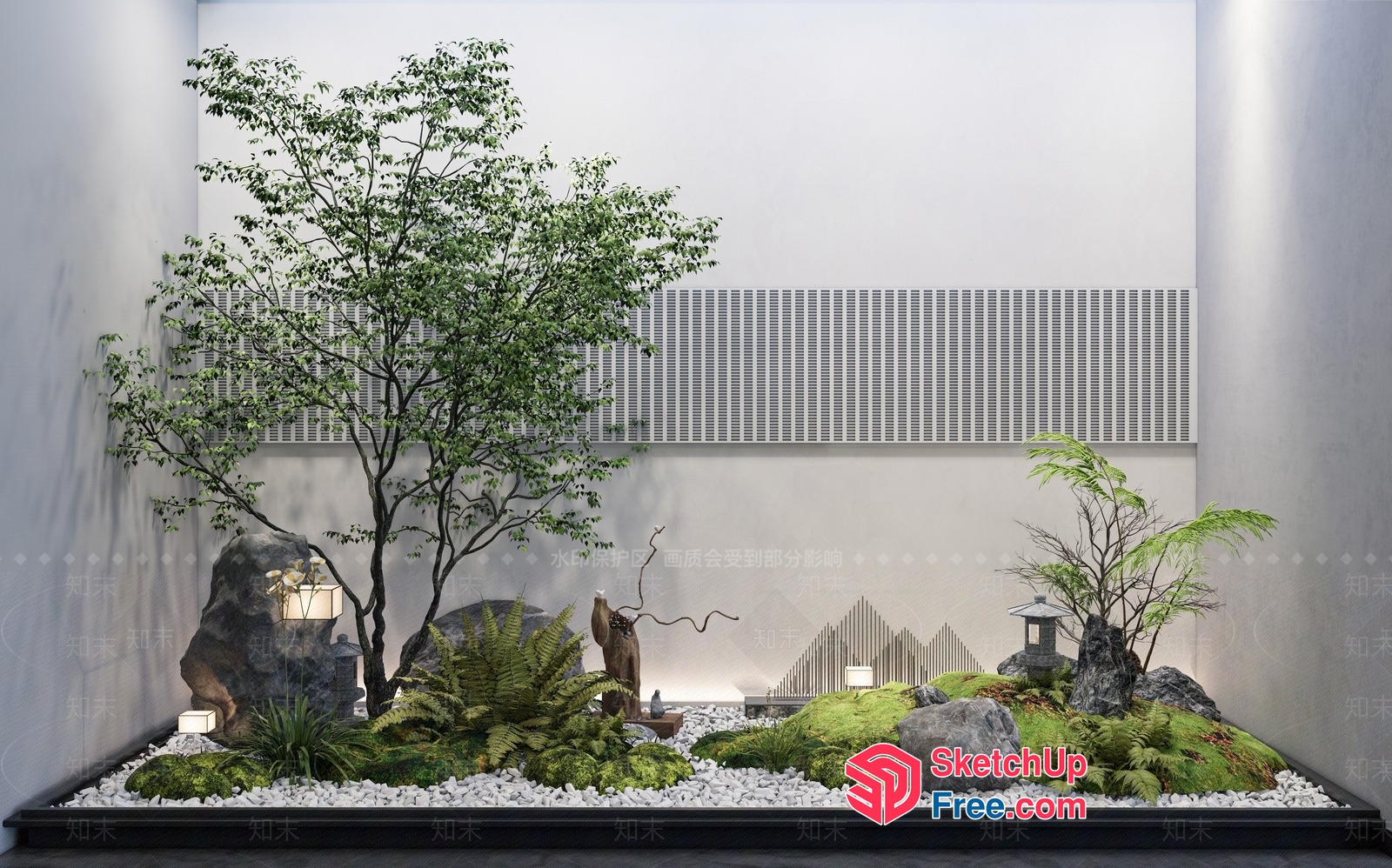 Serene Japanese-Inspired Garden Oasis 3D SketchUp File