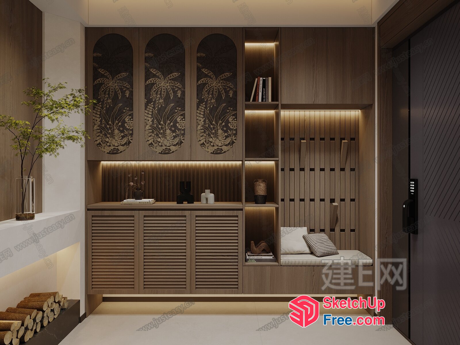 Modern Japanese-Inspired Home Decor 3D SketchUp File