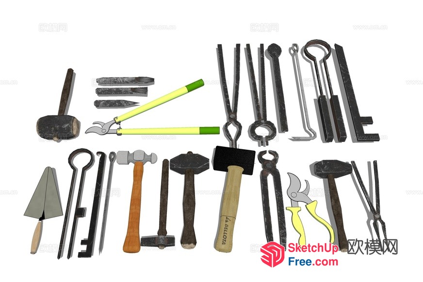 Assorted Hand Tools 3D SketchUp File