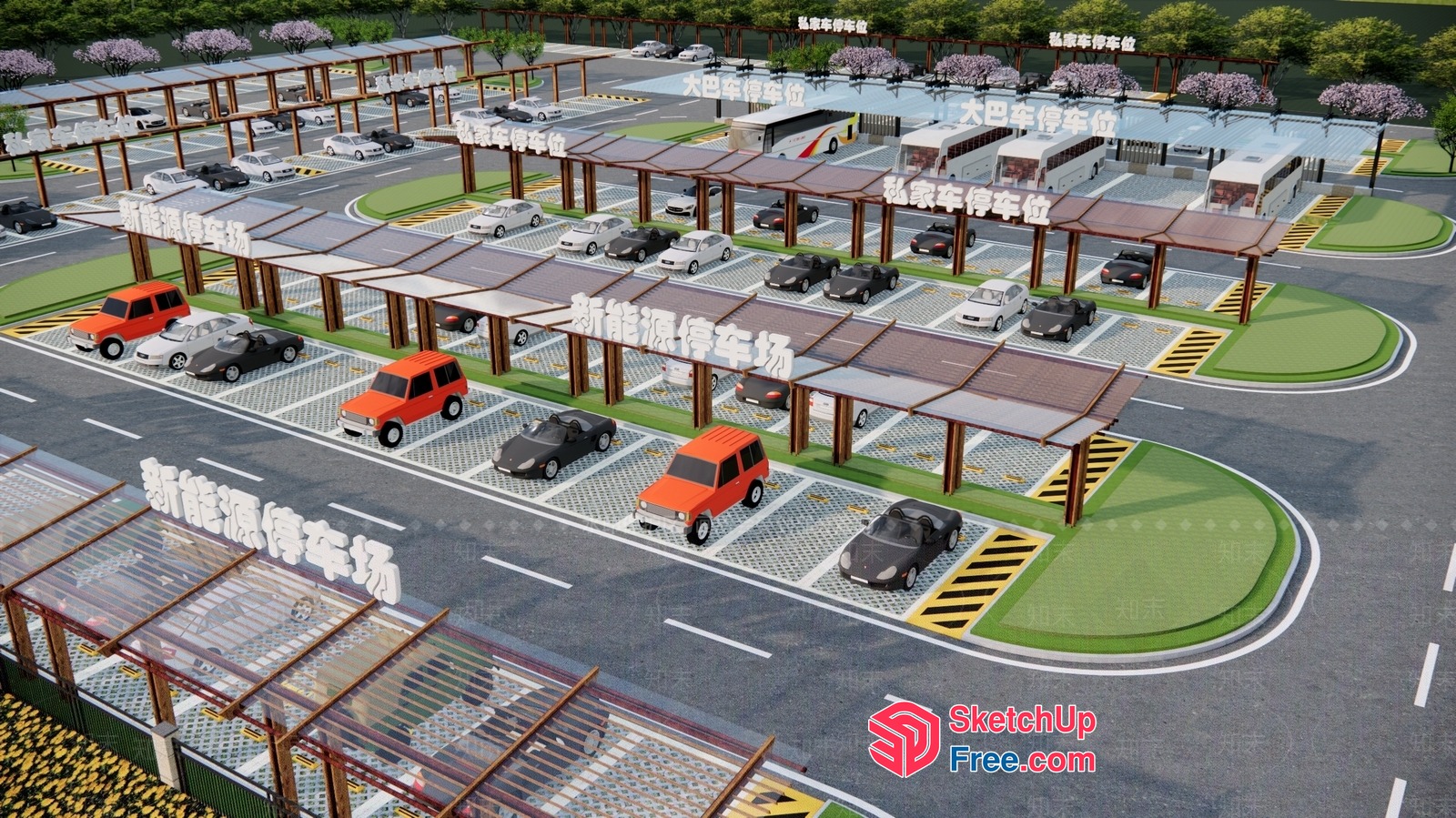 Car Park And Garage 3D SketchUp File
