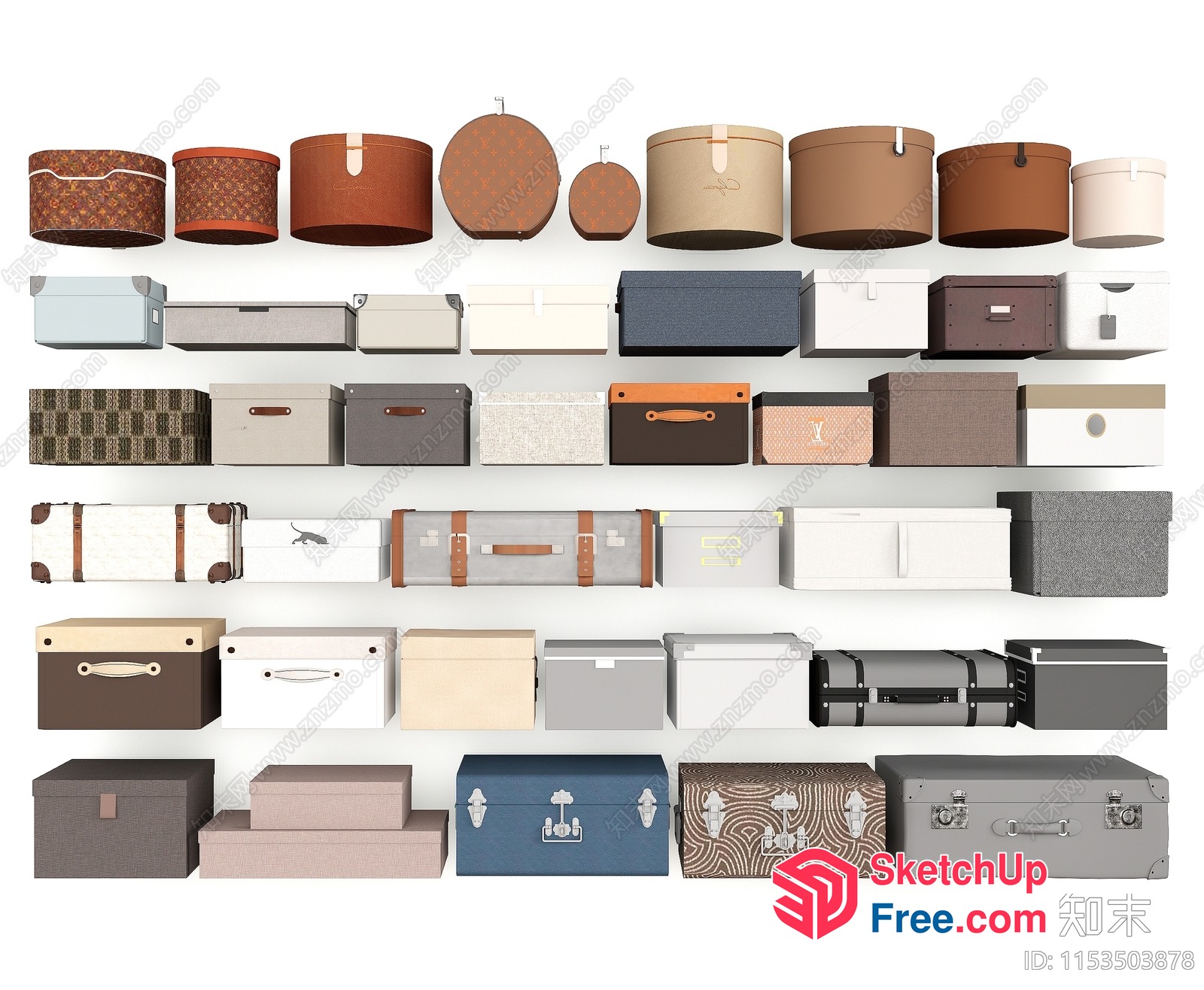 Various Storage Boxes 3D SketchUp File