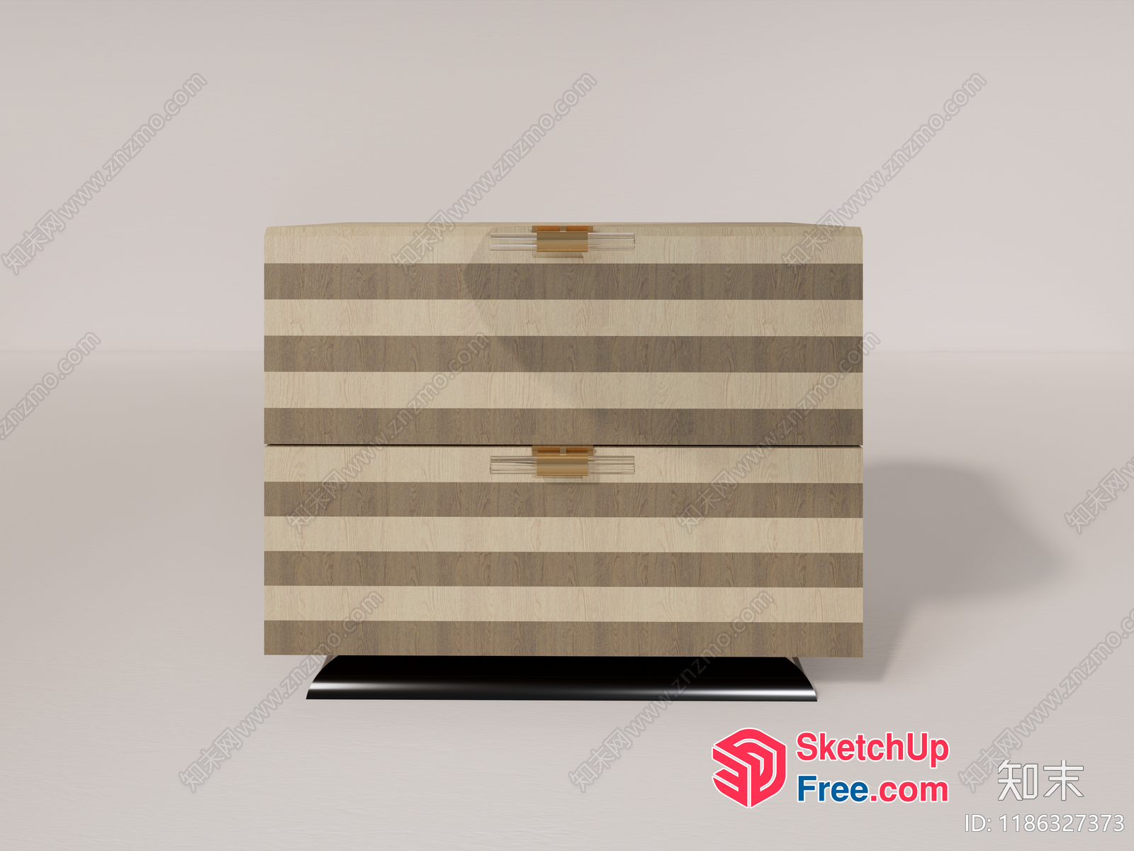 Striped Patterned Dresser 3D SketchUp File