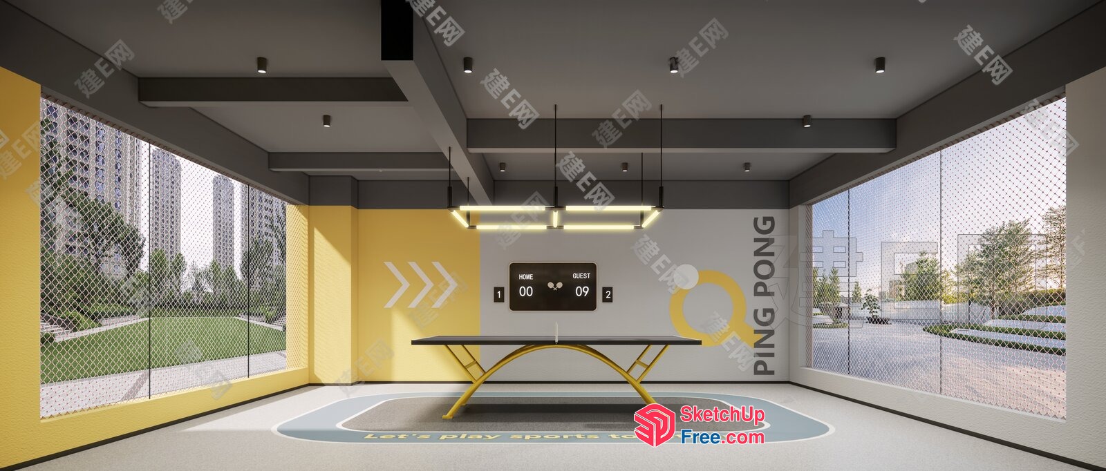 Modern Sports And Recreation Space 3D SketchUp File