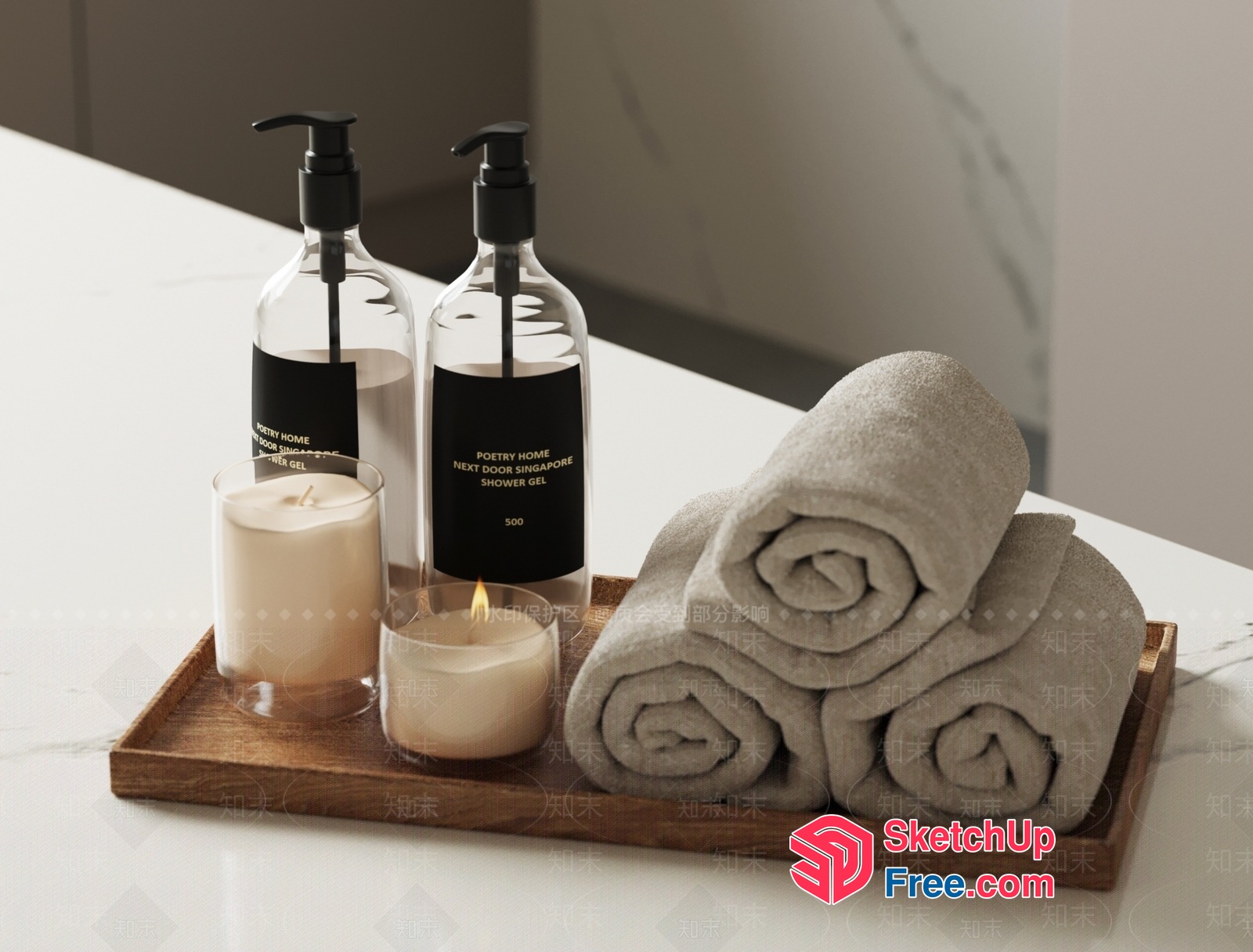 Elegant Bathroom Essentials 3D SketchUp File
