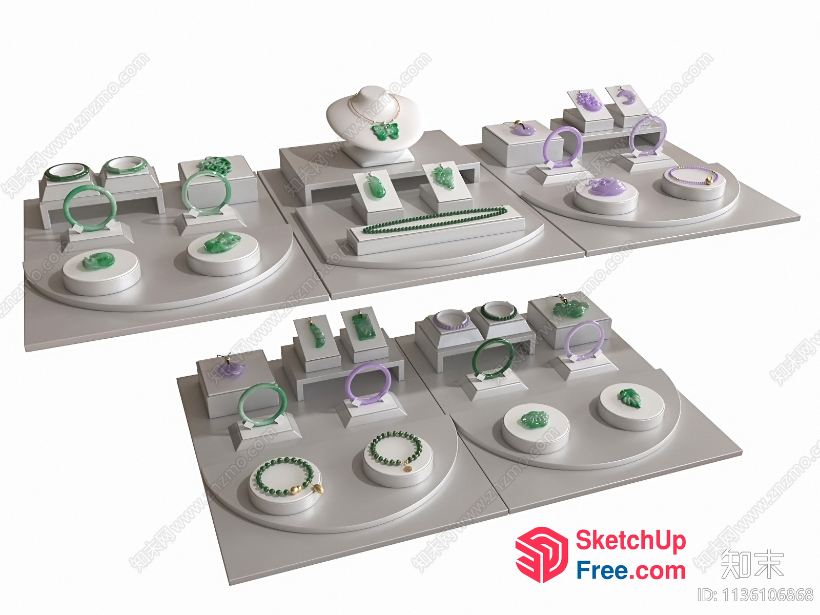 Jade Jewelry Display 3D SketchUp File