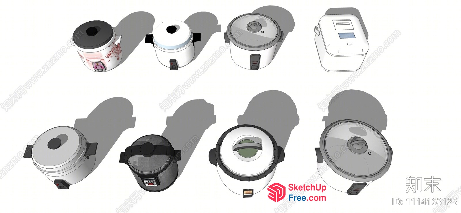 Collection Of Various Rice Cookers 3D SketchUp File