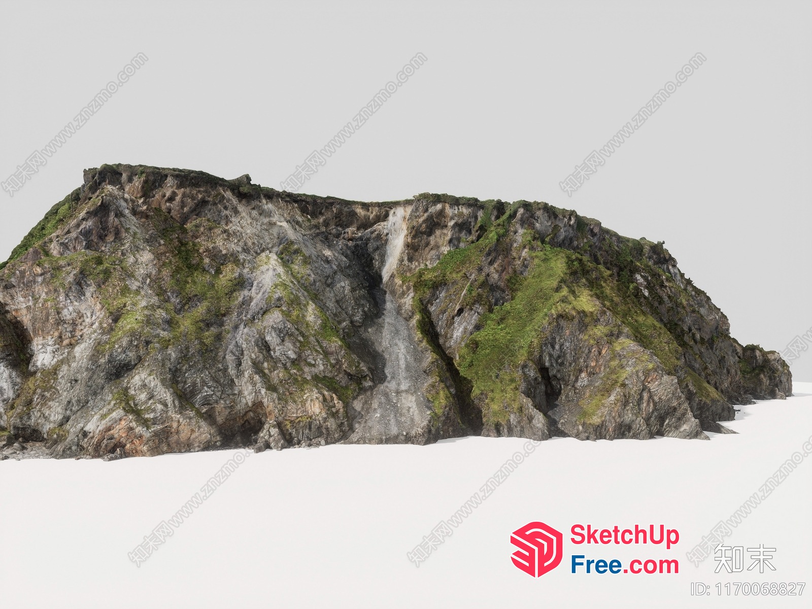 A Rocky Outcropping In A Desert Landscape 3D SketchUp File