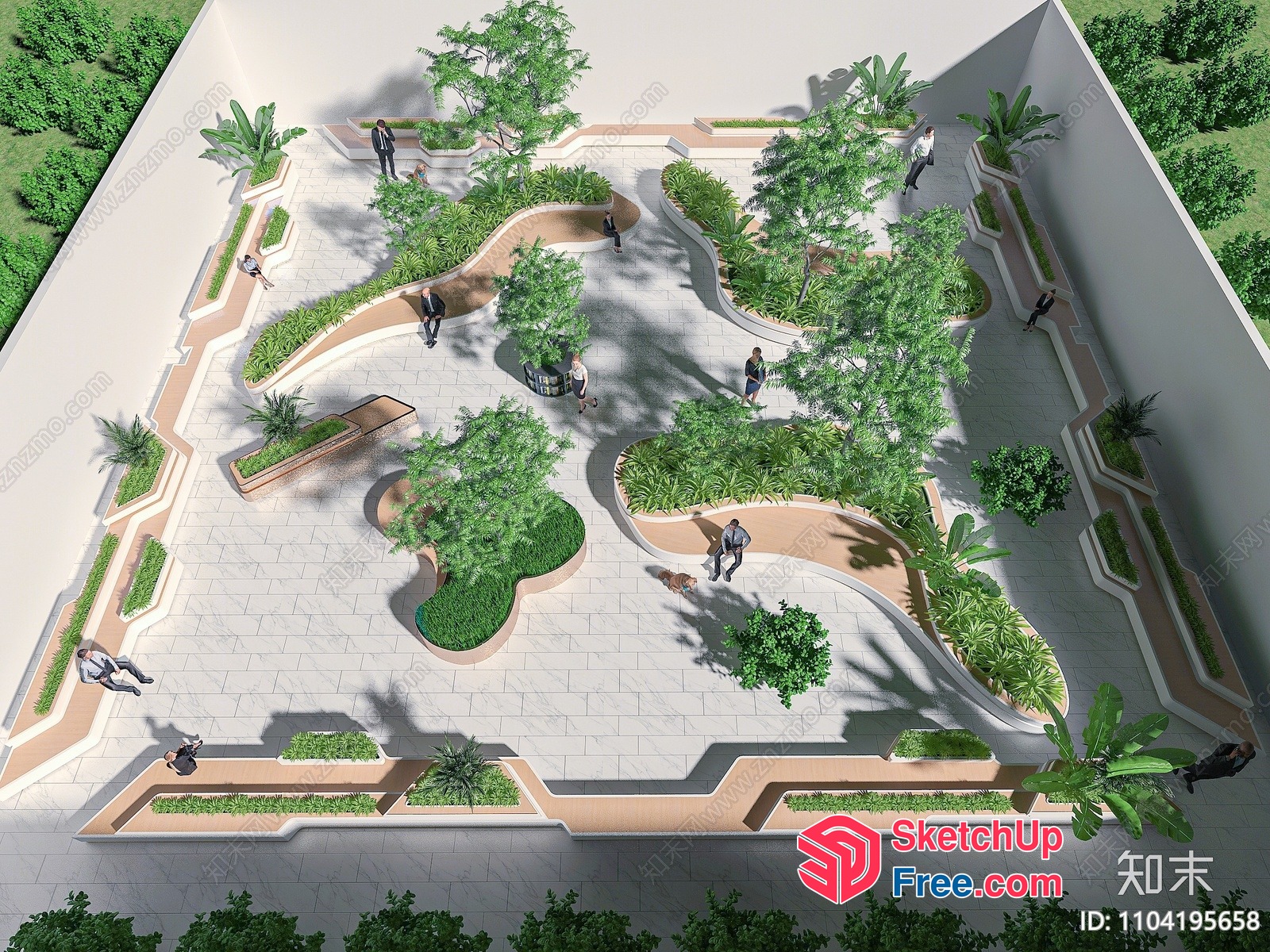 Serene Urban Oasis 3D SketchUp File