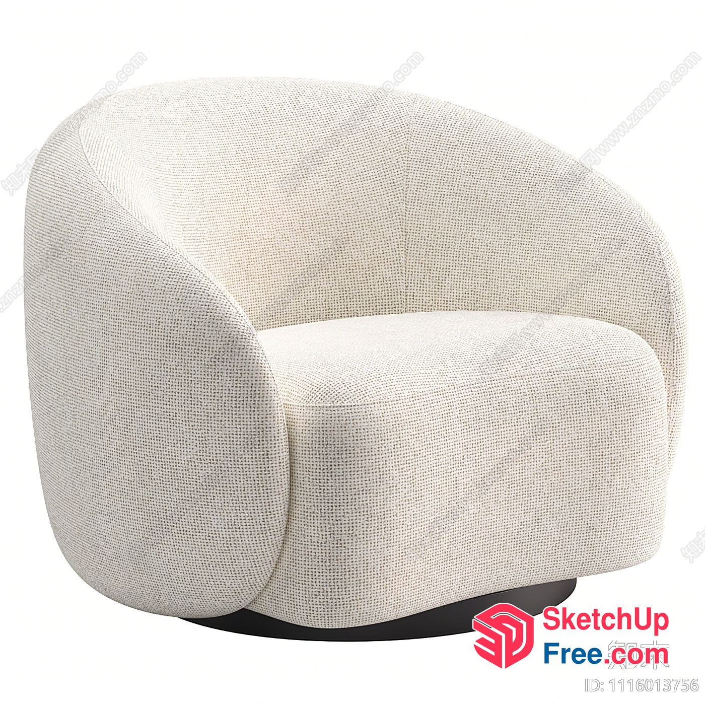 Creamy Style Minimalist Sofa 3D SketchUp File