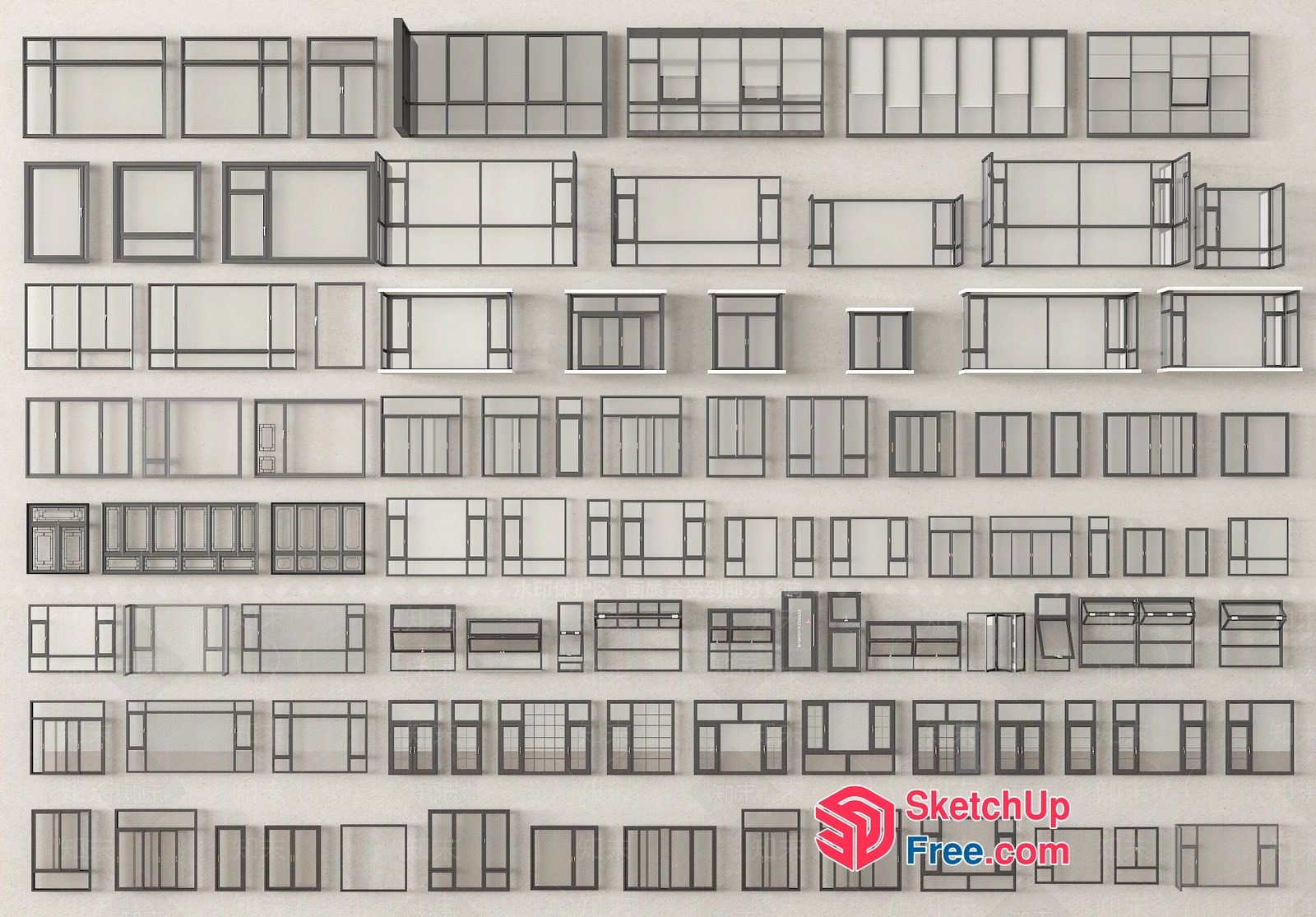 Various Window And Door Designs 3D SketchUp File