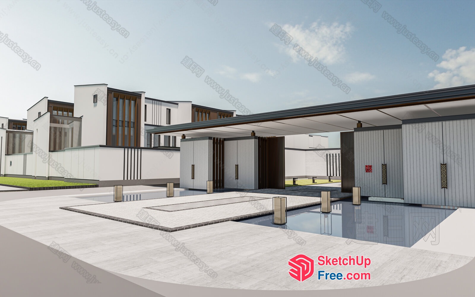 Modern Minimalist Exterior Design 3D SketchUp File