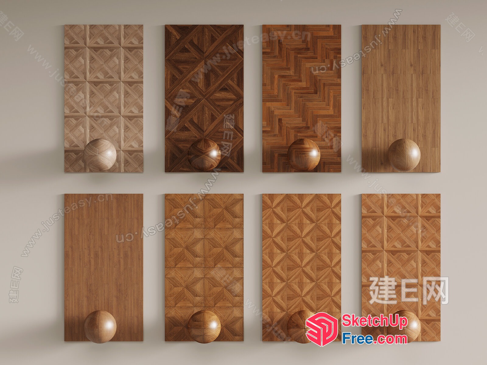 Wooden Wall Art Decorations 3D SketchUp File