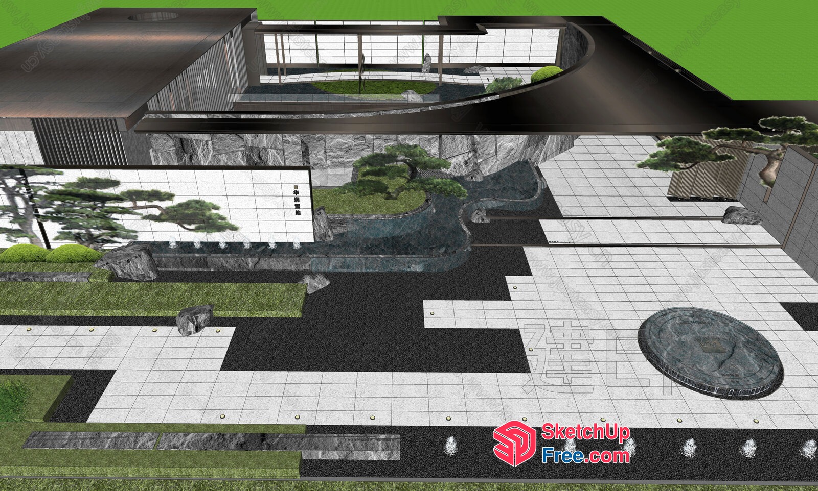 Modern Japanese-Inspired Home With Minimalist Style And Natural Elements 3D SketchUp File